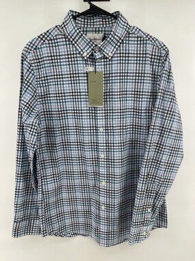 Goodfellow Co Slim Fit Plaid Button Up Shirt Men Size M Blue New  Western